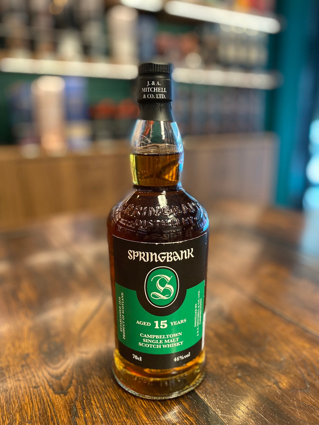 SPRINGBANK 15YO SINGLE MALT SCOTCH WHISKY ,700ml,46% – The Peaty house