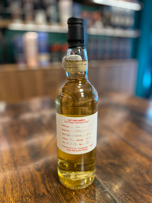 Springbank 8years old duty paid house for trade purpose only, warehouse:6,rotation no.550,700ml,56.6%,date19/7/13