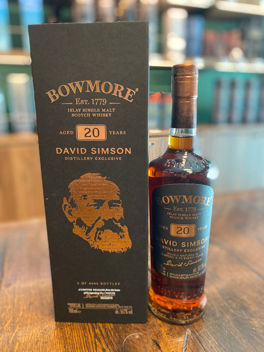 Bowmore 20 Year Old David Simpson Distillery Exclusive Islay Single Malt 700ml, 50.7%
