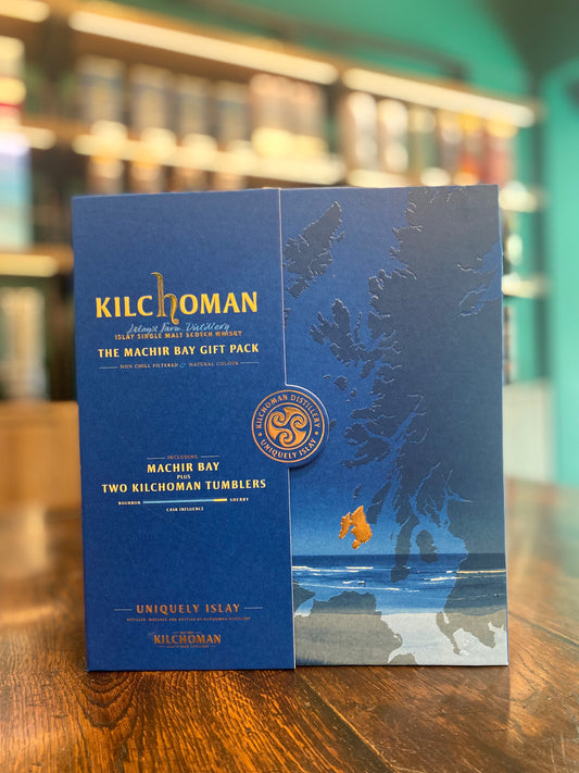 KILCHOMAN MACHIR BAY, Single Malt Whiskey Gift Box (with 2 Welcoming Cups), NV 700ml,46%